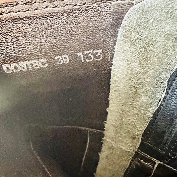 GEOX Repspira Alanis Dark Brown Black Leather Studded Riding Boots Shoes 39 - Picture 11 of 14